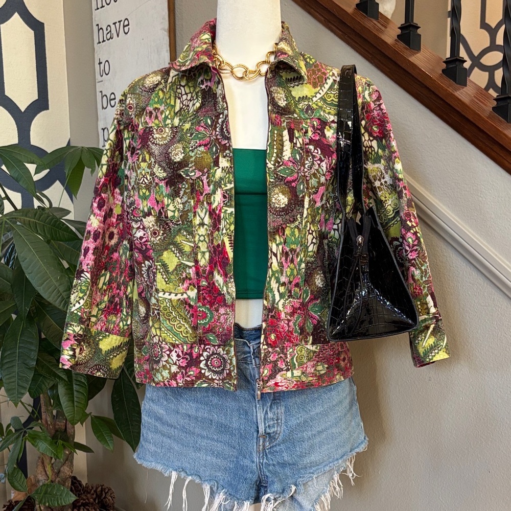 Christopher & Banks Floral Multicolor Eye Catching Jacket 🤩